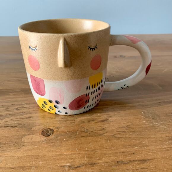 Anthropologie Coffee Face Mug Cup 3D Visage Artist FOTINI TIKKOU Hand Painted 2 - Picture 3 of 16
